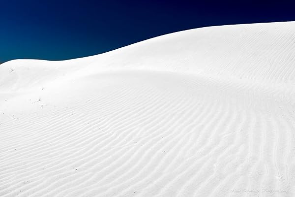 White Sands, Sand Dunes, Salt Basin Dunes, Gypsum, Blue Sky, National Park, Landscape Photography (Canvas 32x48 3 Panel Split) 1/1 - Image 7